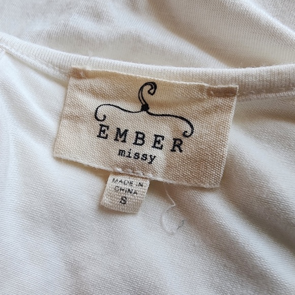 Ember White Lace Sleeveless Boho Top- Flowy Blouse Women's SMALL - Picture 8 of 10